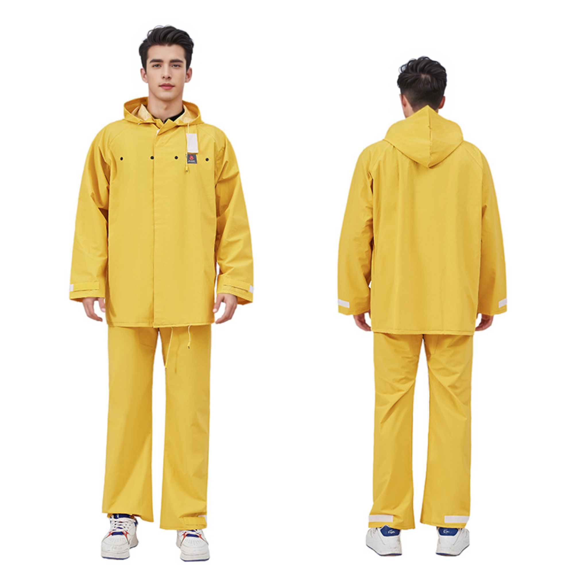 Customizable PVC Polyester Laminated Raincoat (4)