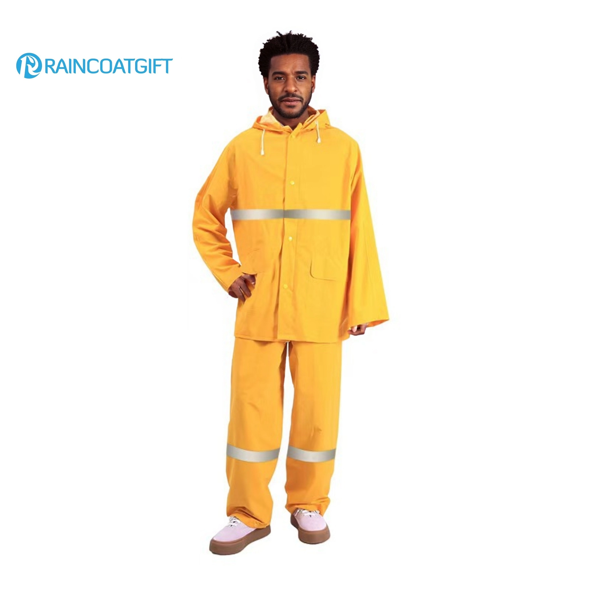 OEM ODM Waterproof PVC Raincoats Industrial Grade Breathable Workwear for Outdoor Safety