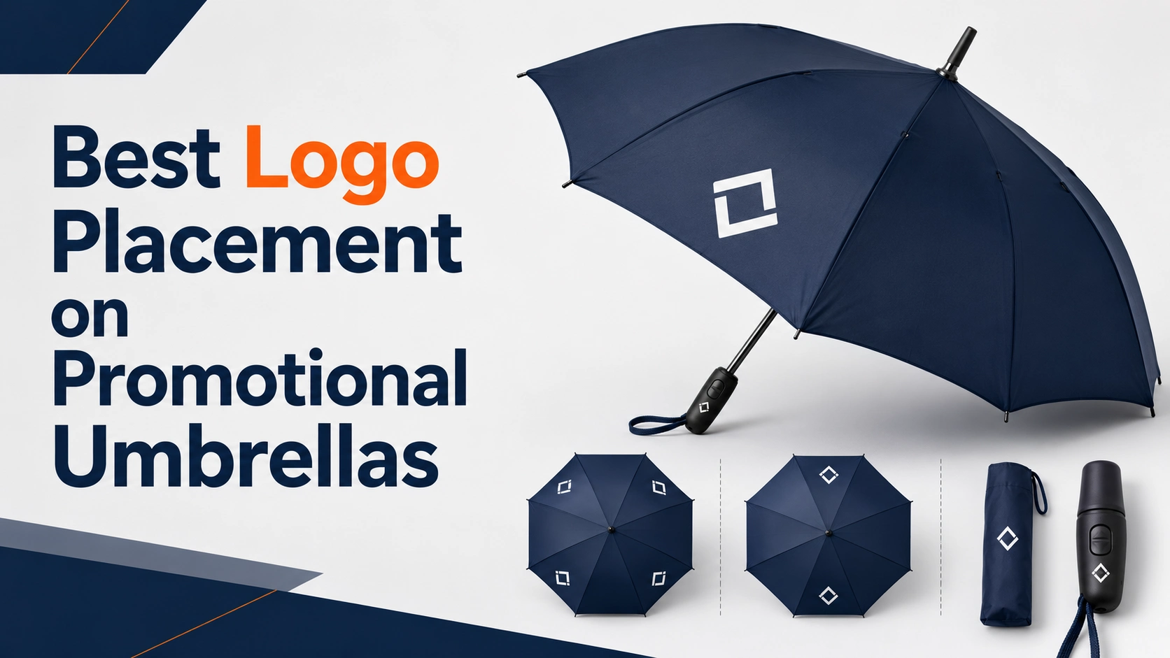 Best Logo Placement on Promotional Umbrellas One Panel, Multi-Panel, Sleeve, or Handle