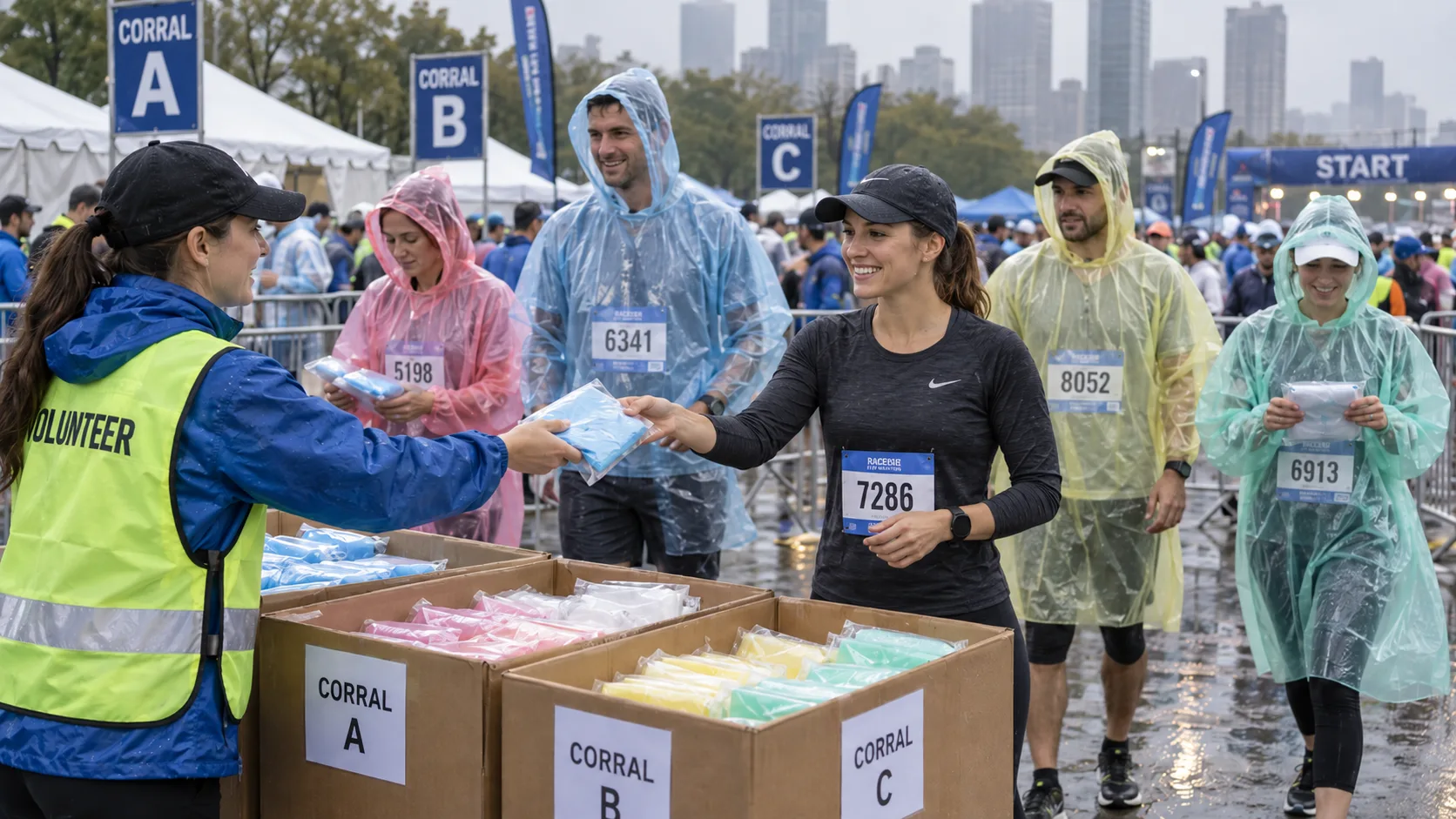 Bulk Rain Ponchos for Marathon Organizers Lightweight, Packable, and Easy to Distribute