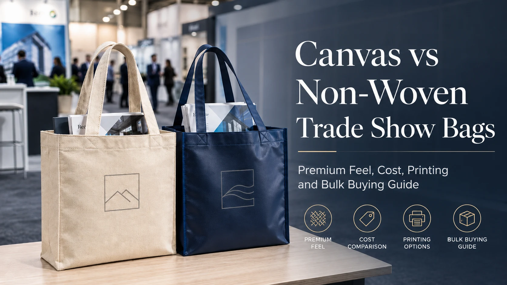 Canvas vs Non-Woven Trade Show Bags Premium Feel, Cost, Printing and Bulk Buying Guide