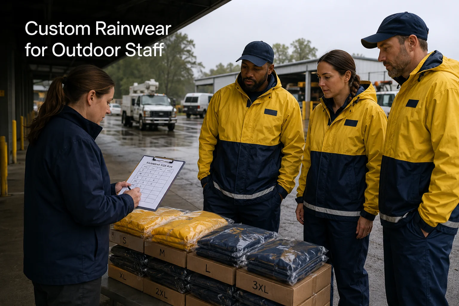 Custom Rainwear for Outdoor Staff Size Runs, Logo Placement, and Bulk Packaging Checklist