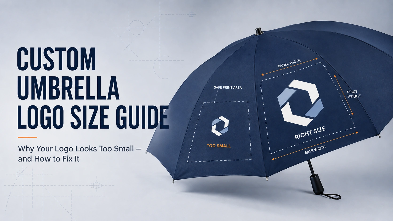 Custom Umbrella Logo Size Guide Why Your Logo Looks Too Small and How to Fix It