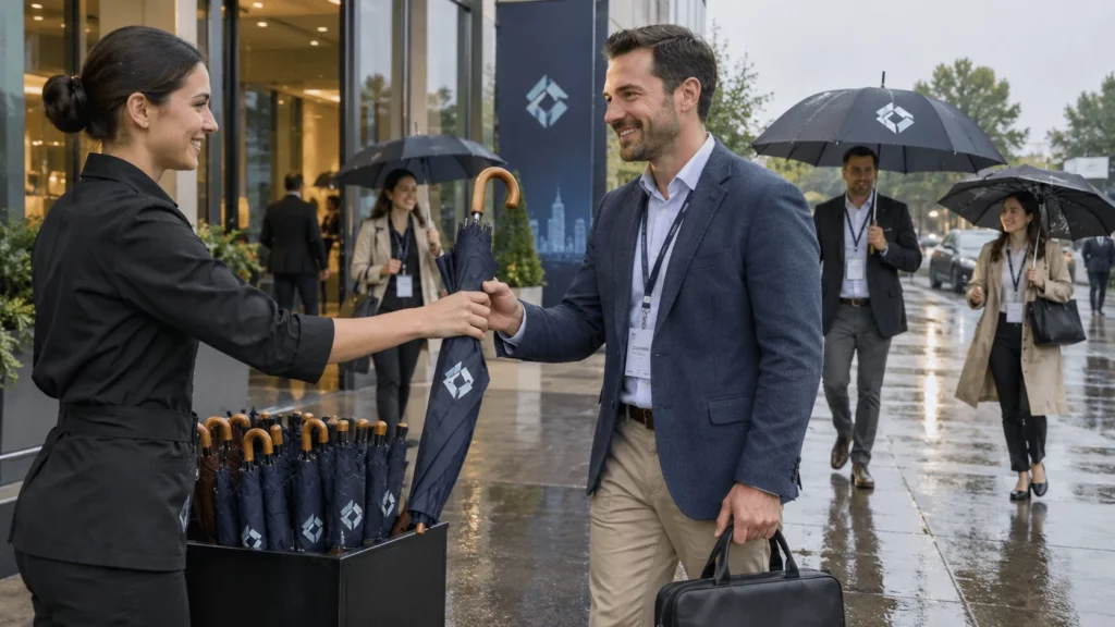 Custom Umbrellas with Logo for Corporate Buyers How to Choose the Right Style