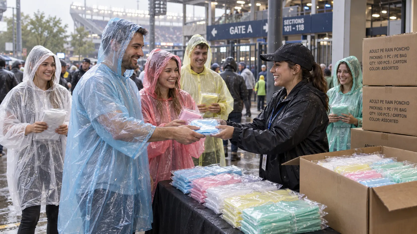 How to Choose Rain Poncho Packaging for Stadiums Theme Parks and Outdoor Events